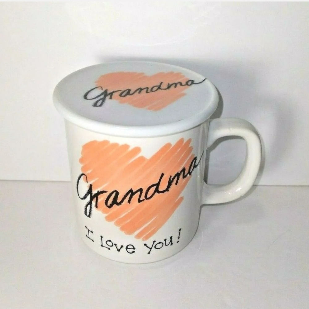 Coffee Mug I Love Heart Grandma Mount Clemens Pottery
